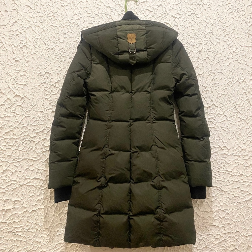 Mackage Olive Green Down Long Puffer Jacket